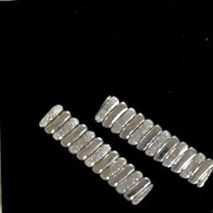 Sterling silver drop earrings. Modern design Purchased in Greece.